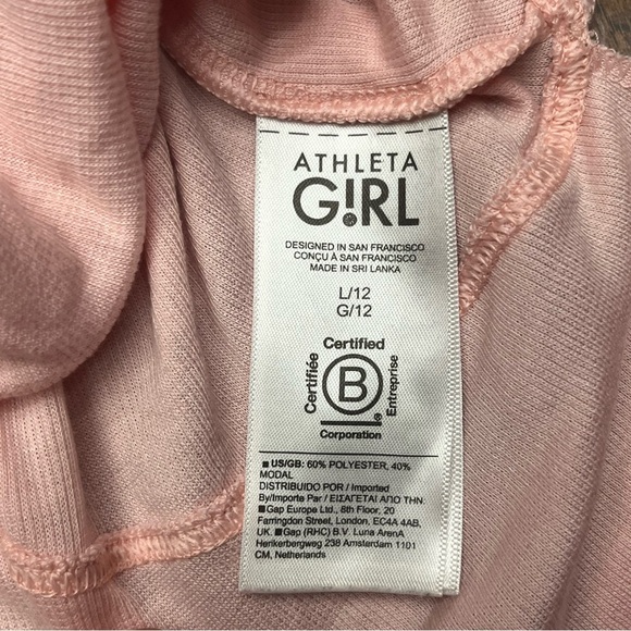 Athleta Pink Cropped Long Sleeve Sweatshirt - Picture 4 of 9